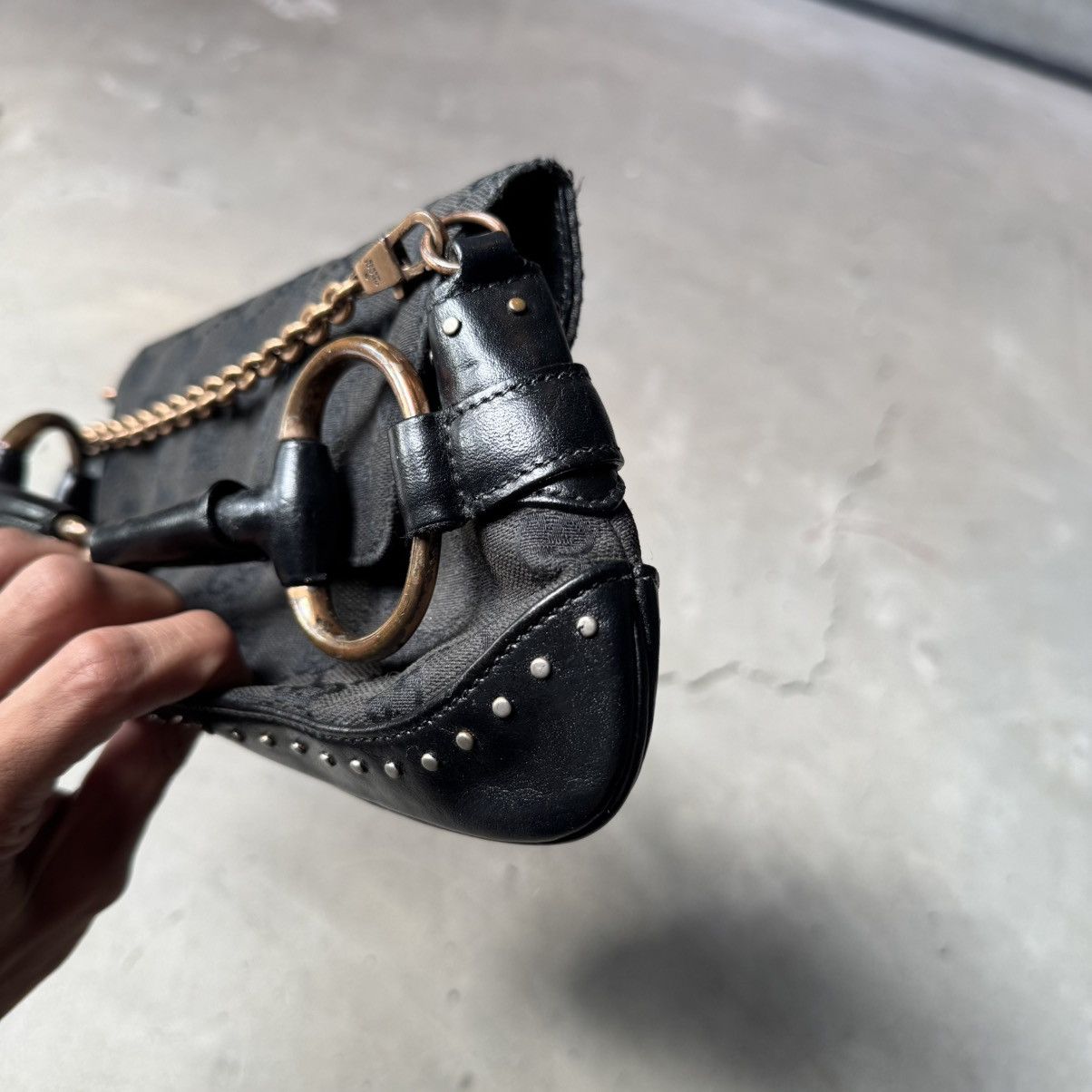 Gucci × Tom Ford Gucci Horsebit large clutch bag Black Size ONE SIZE - 7 Thumbnail