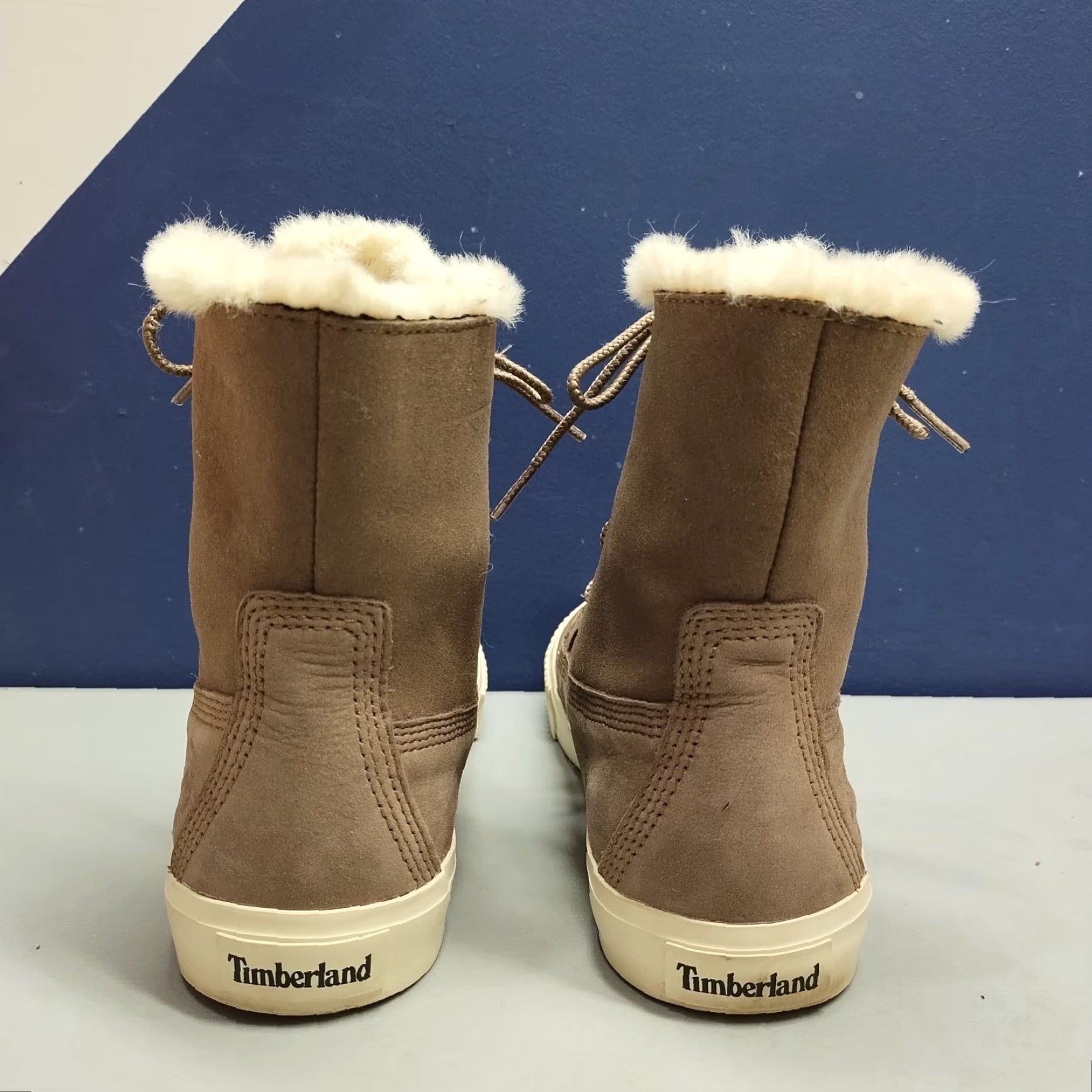Timberland Timberland Skyla Bay Winter Boots Womens Size US 8 White & Brown Round Toe Lace Up Size US 8 / IT 38 - 4 Thumbnail