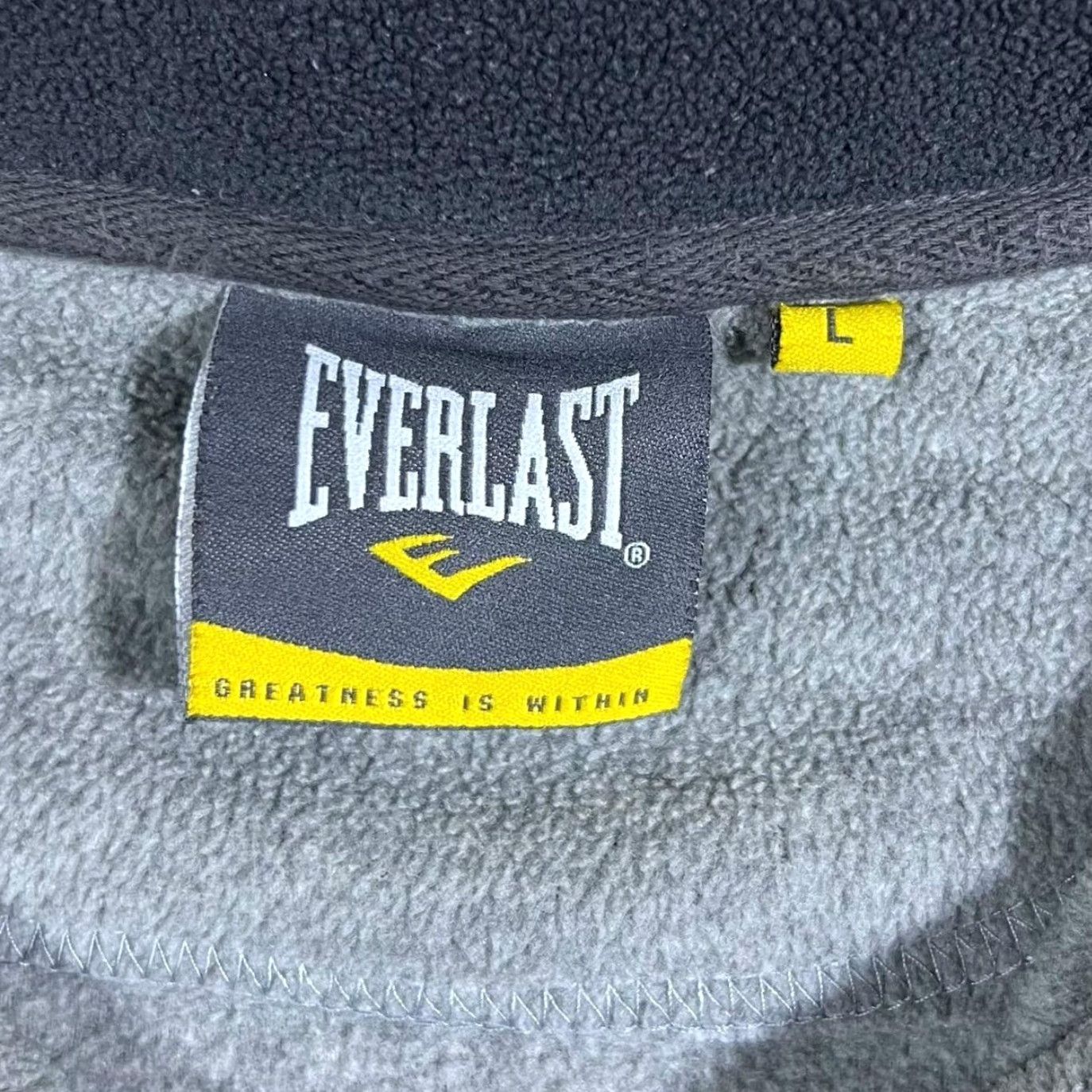 Everlast Everlast Embroidered Grey 1/4 Zip Pullover Fleece Sweatshirt Large Men's Shirt Size US L / EU 52-54 / 3 - 5 Thumbnail