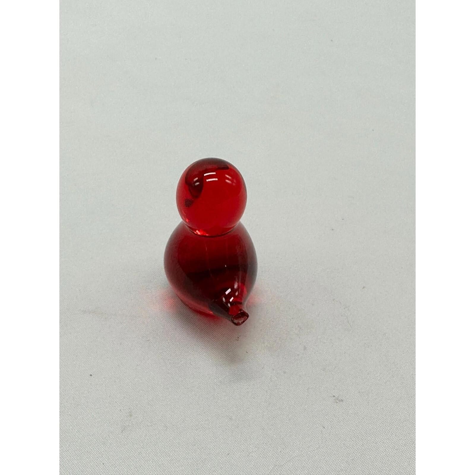 Unknown London Vintage Red Amberina Hand Blown Bird Glass Figurine Rare Size ONE SIZE - 5 Thumbnail
