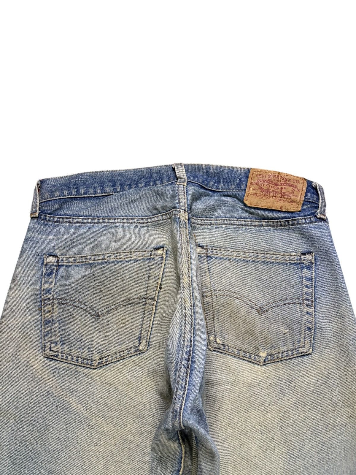Levi's Vintage 80s Levis 501 Selvedge Mud Wash Jeans Button 524 Size US 32 / EU 48 - 10 Thumbnail