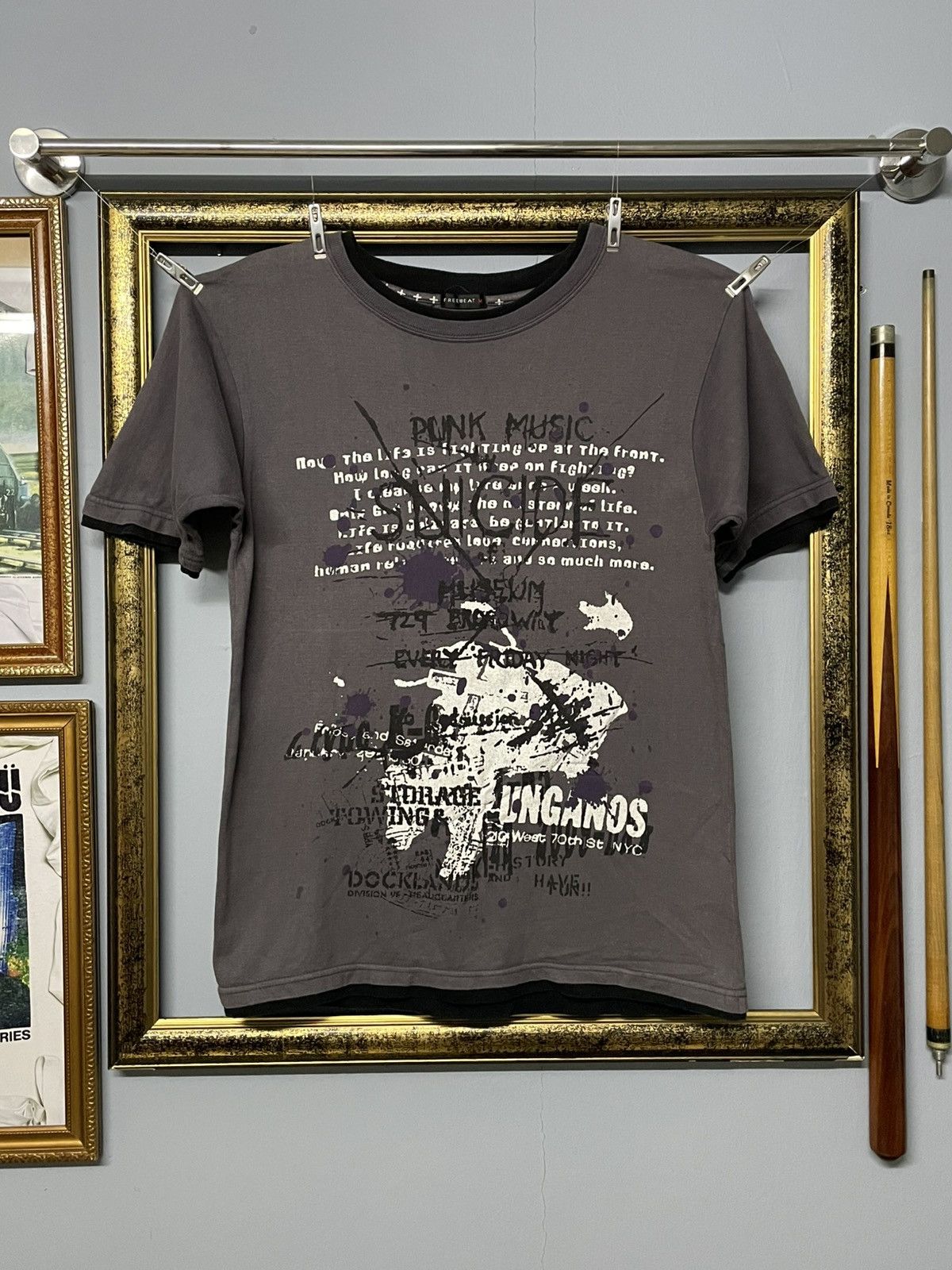 Japanese Brand Vintage 90s Japan Designer Free Beat Punk Music Suicide Tee Size US S / EU 44-46 / 1 - 1 Thumbnail