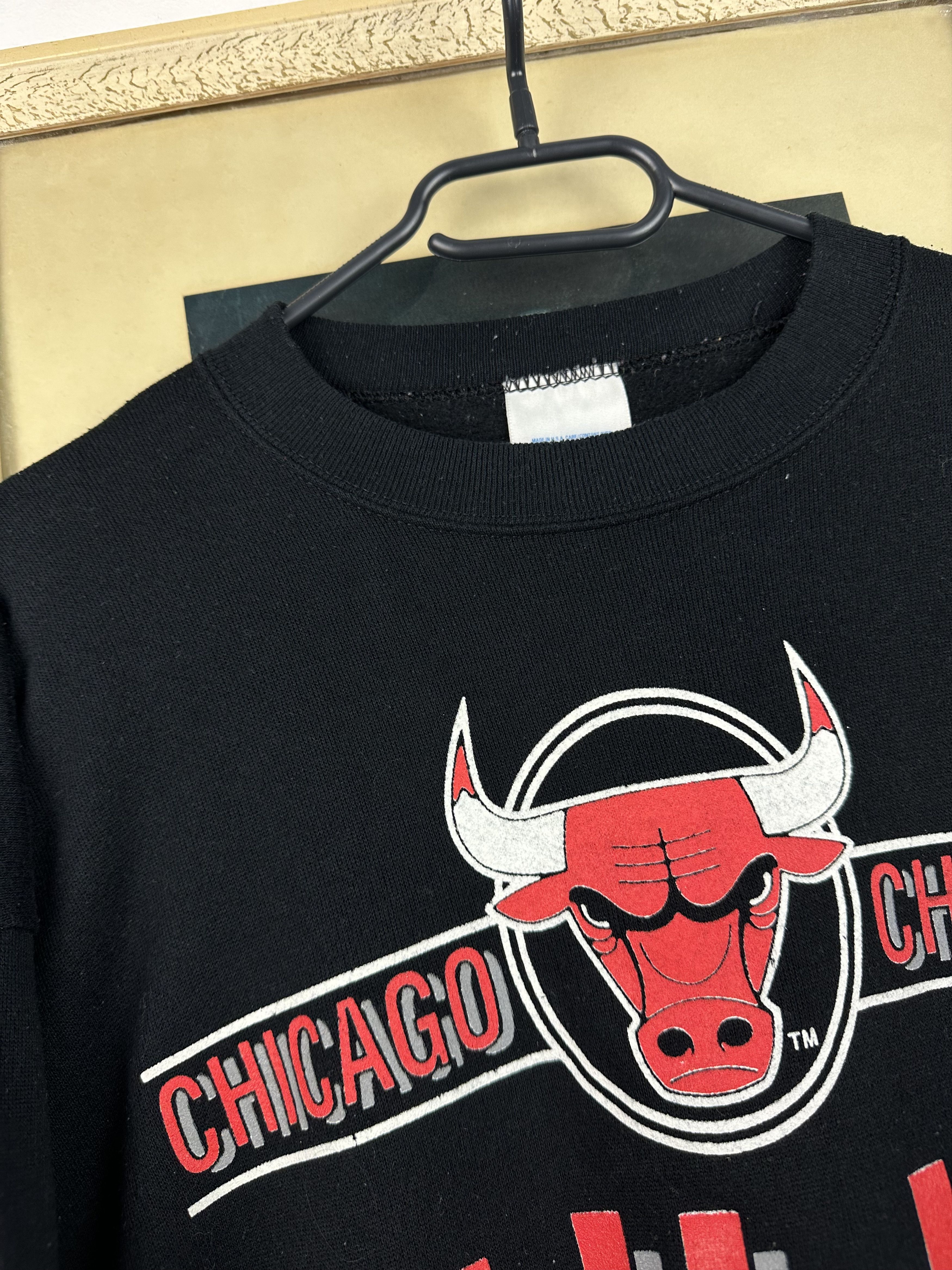 NBA × Vintage Vintage 1990 Chicago Bulls Sweatshirt Jordan NBA Rare Size US XL / EU 56 / 4 - 3 Thumbnail