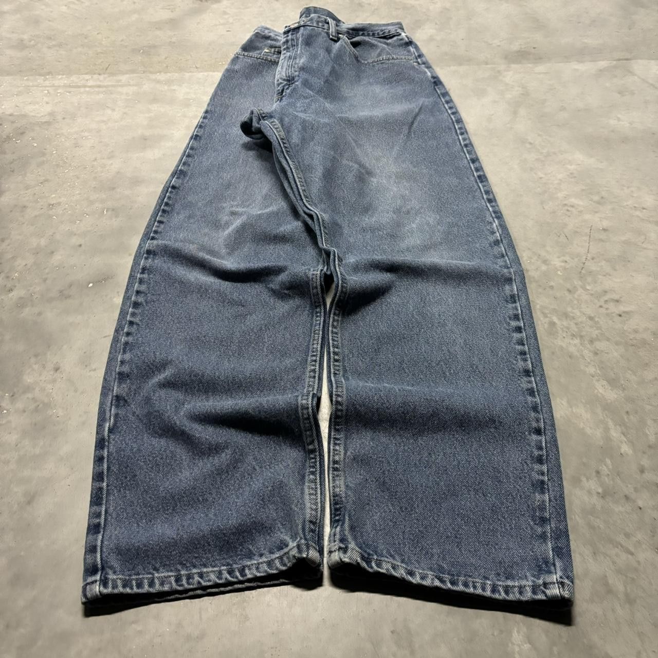 Japanese Brand × Vintage Crazy Vintage Y2K/2000s Baggy Medium Wash Denim Jeans! Size US 38 / EU 54 - 3 Thumbnail