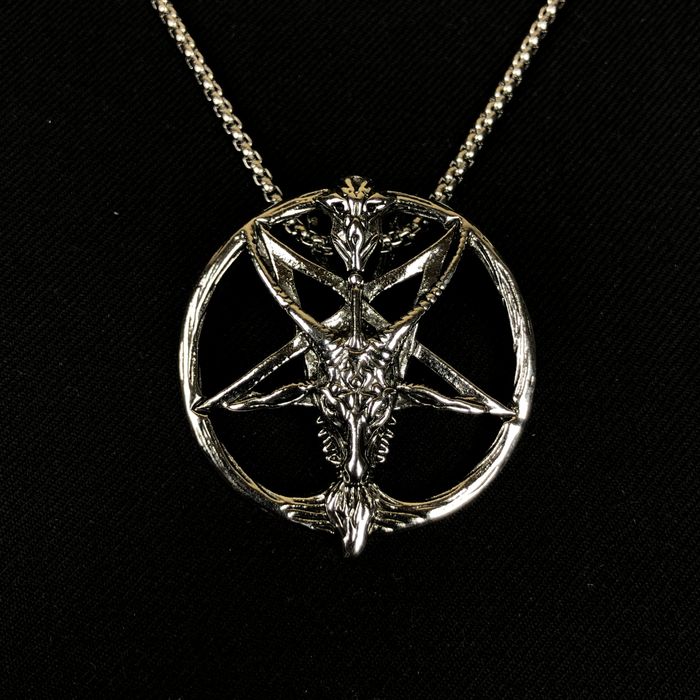 Chain Baphomet Pentagram Chain Punk Necklace | Grailed