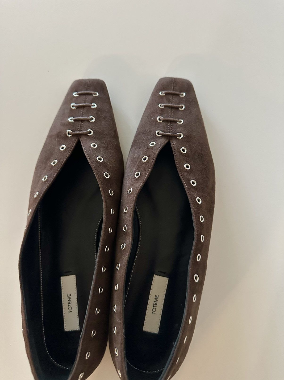 Toteme Toteme Suede Lace Up Ballerinas Ballet Flats Brown 40 US 10 Size US 10 / IT 40 - 5 Thumbnail