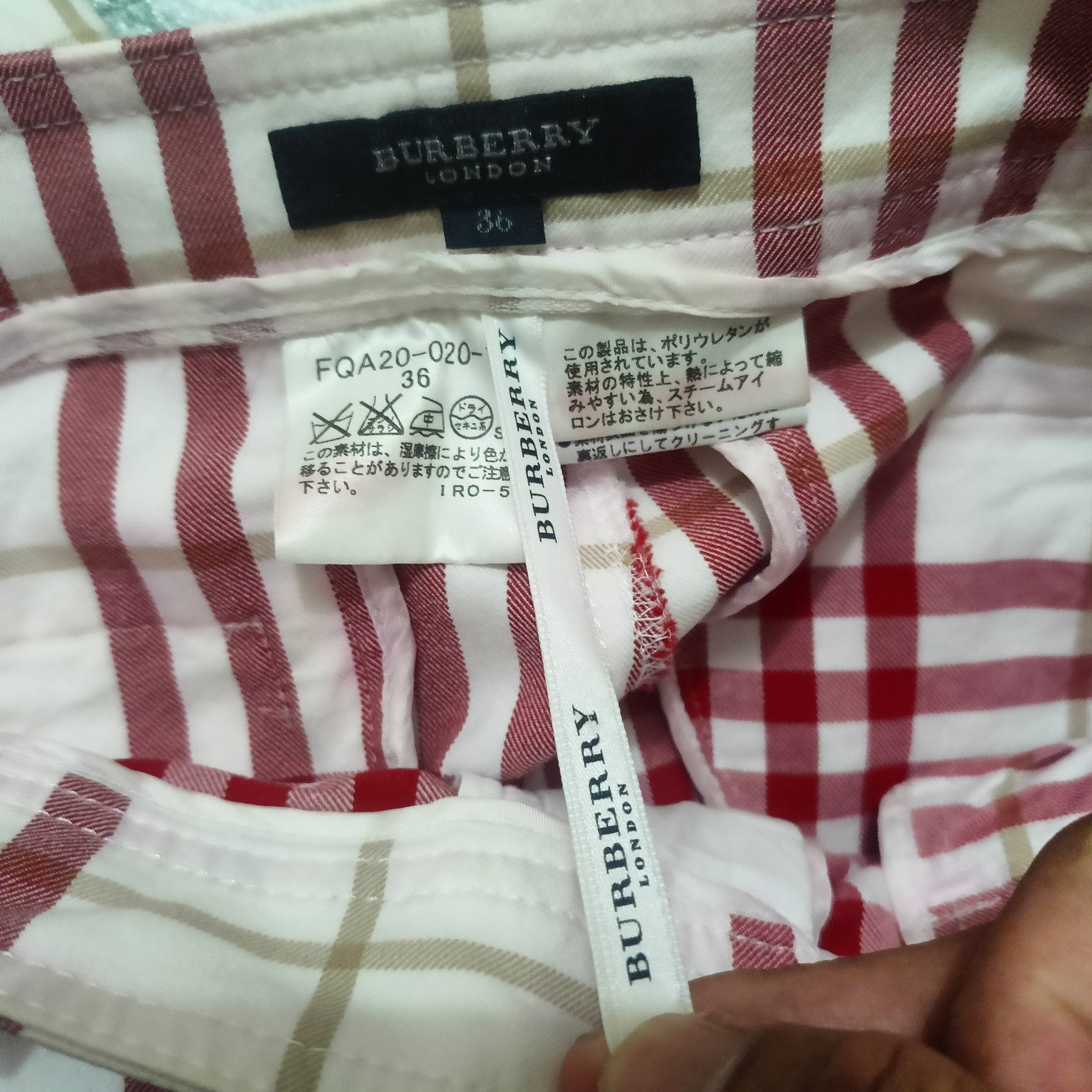 Burberry Vintage Rare Burberry Red Nova Check Pants Size 28" / US 6 / IT 42 - 15 Thumbnail