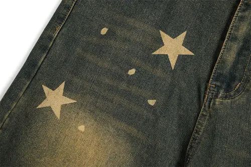 Japanese Brand Gotou #30 Vintage Denim Short Star Printed Streetwear Size US 31 - 4 Thumbnail