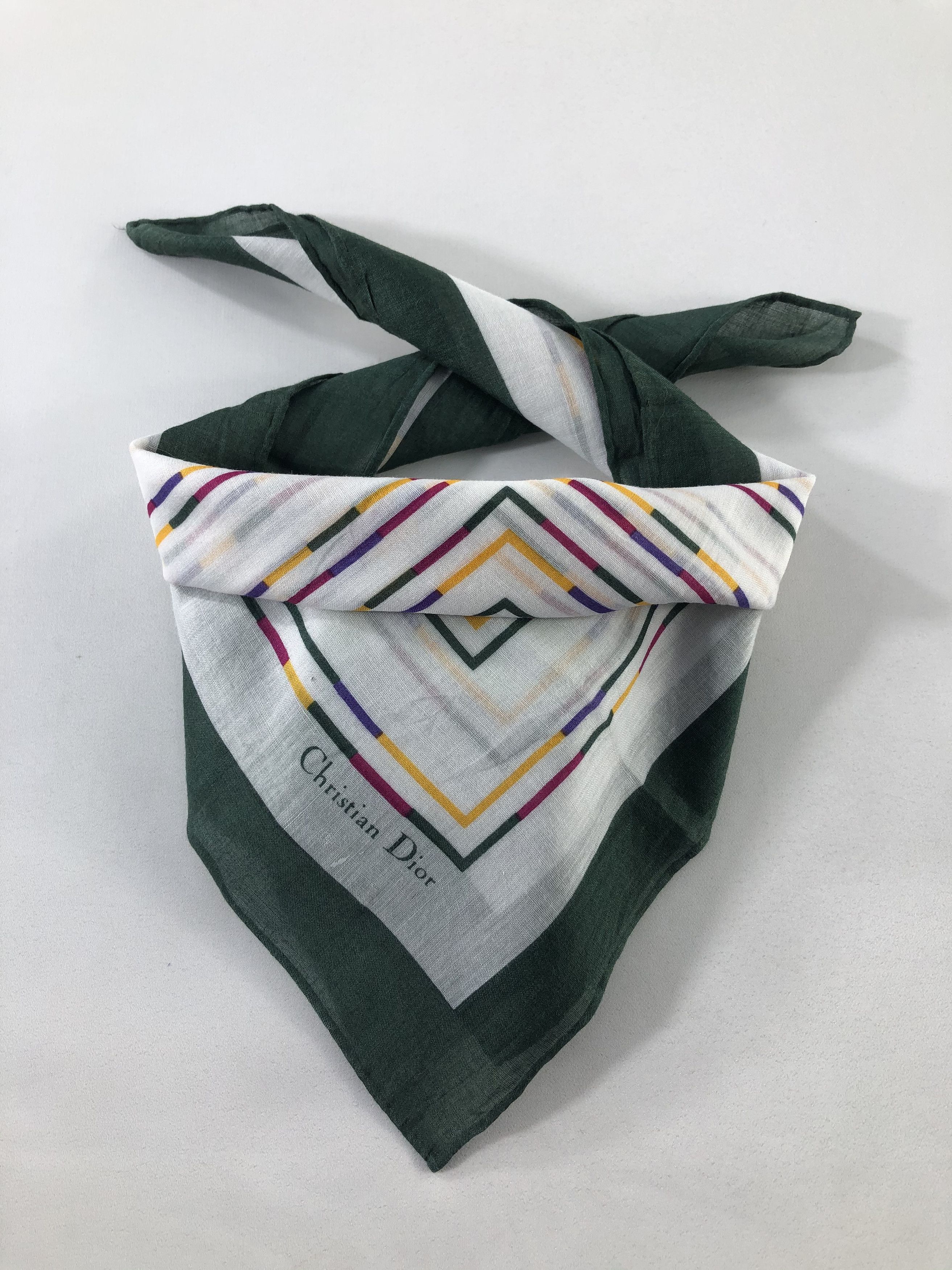 Vintage Christian Dior Handkerchief / Bandana / Neckerchief Size ONE SIZE - 1 Thumbnail
