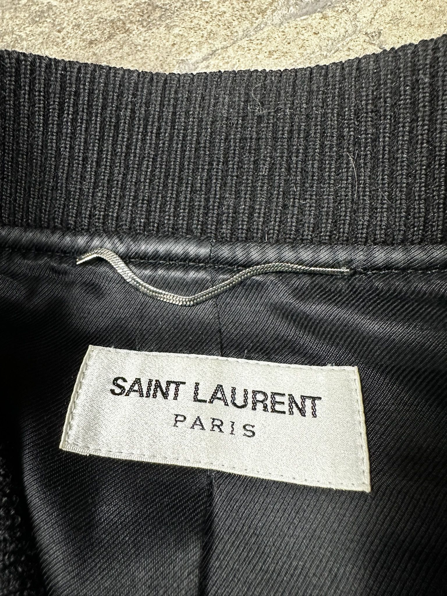Saint Laurent Paris Saint Laurent Paris Teddy Satin Bomber Jacket Size US L / EU 52-54 / 3 - 12 Thumbnail