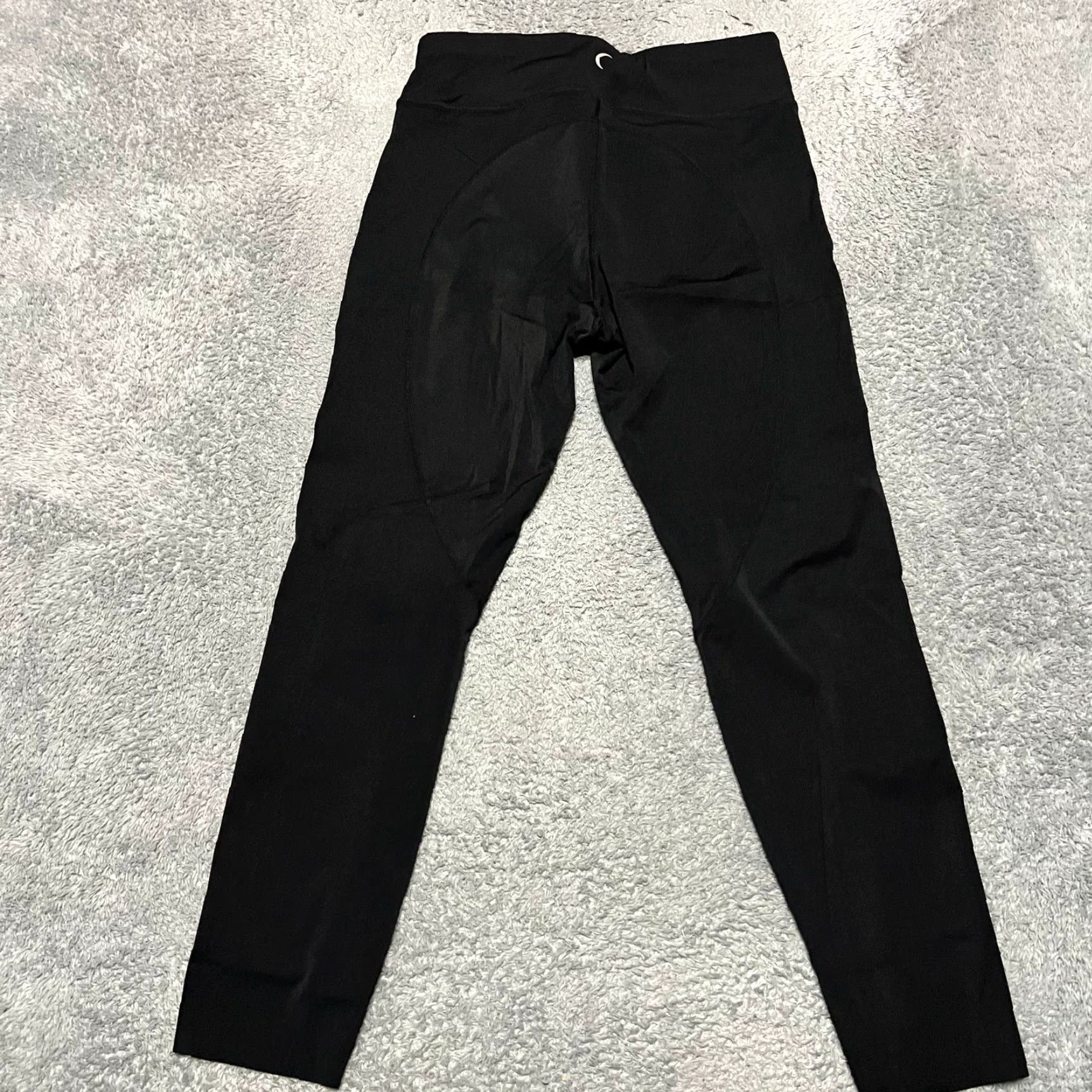 Vintage Zyia Active Leggings Cropped Women 12 Black Yellow Side Stripe High Rise Pants Size 34" / US 12 / IT 48 - 3 Thumbnail
