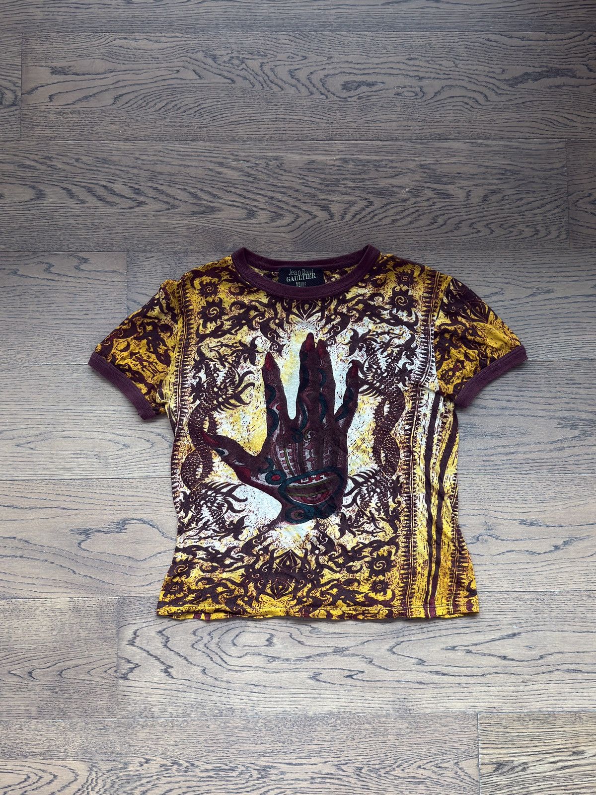 Jean Paul Gaultier Jean Paul Gaultier Maille 1994 Devil Hand & Dragon T Shirt Size US S / EU 44-46 / 1 - 1 Thumbnail