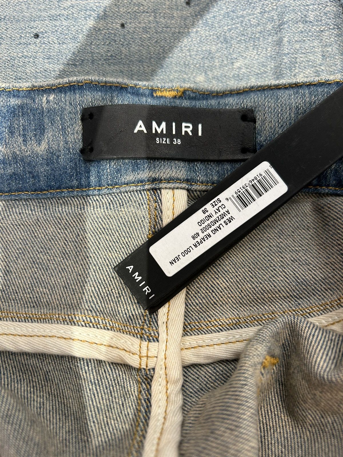 Amiri AMIRI X WES LANG REAPER LOGO JEANS - CLAY INDIGO Size US 38 / EU 54 - 4 Thumbnail