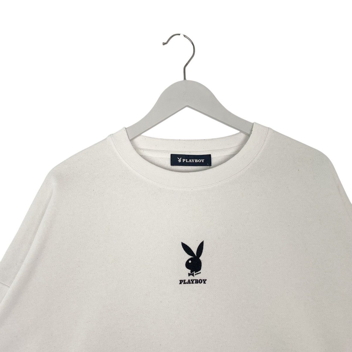 Vintage Vintage Playboy Sweatshirt Crewneck White Small Logo Size L Size US L / EU 52-54 / 3 - 4 Thumbnail