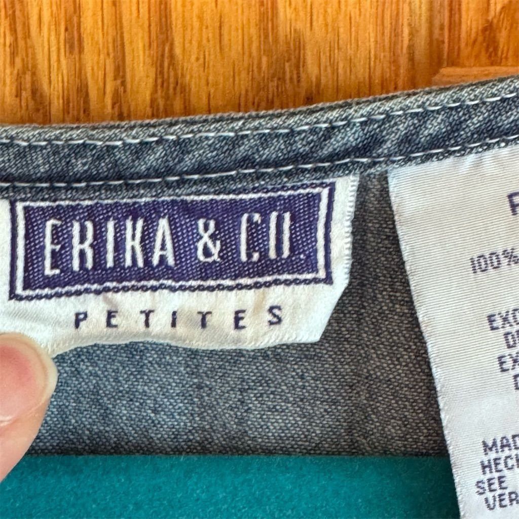 Other Erika & Co Petite Denim Midi Dress Blue Embroidered Short S Size M / US 6-8 / IT 42-44 - 5 Thumbnail