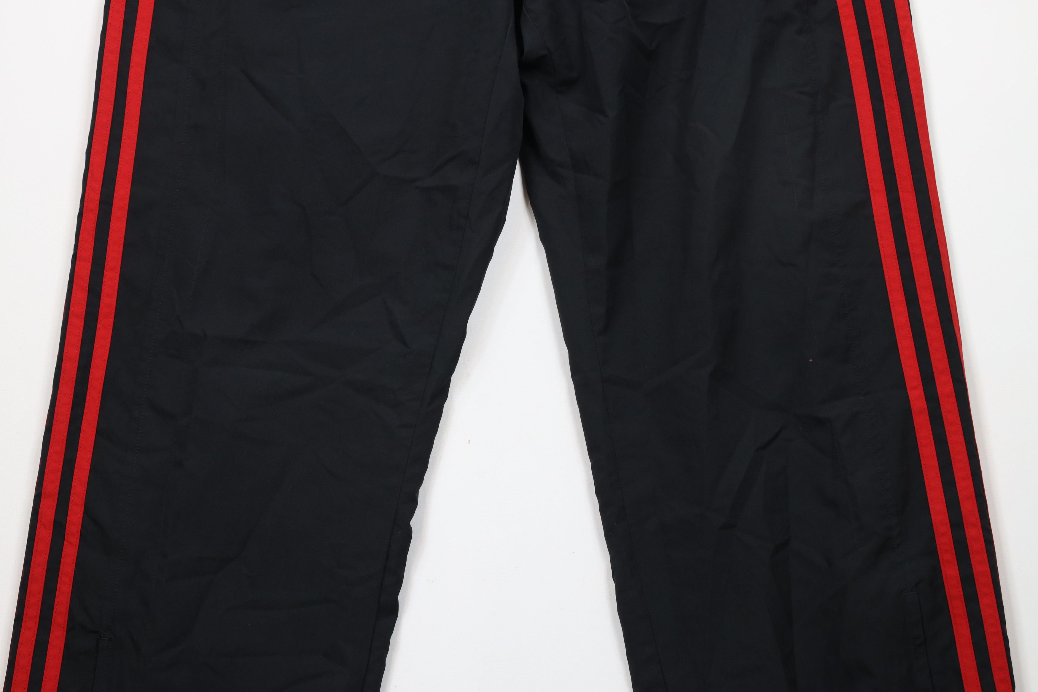 Adidas × Vintage Vintage Adidas Spell Out Striped Lined Wide Leg Pants Black Size US 34 / EU 50 - 3 Thumbnail