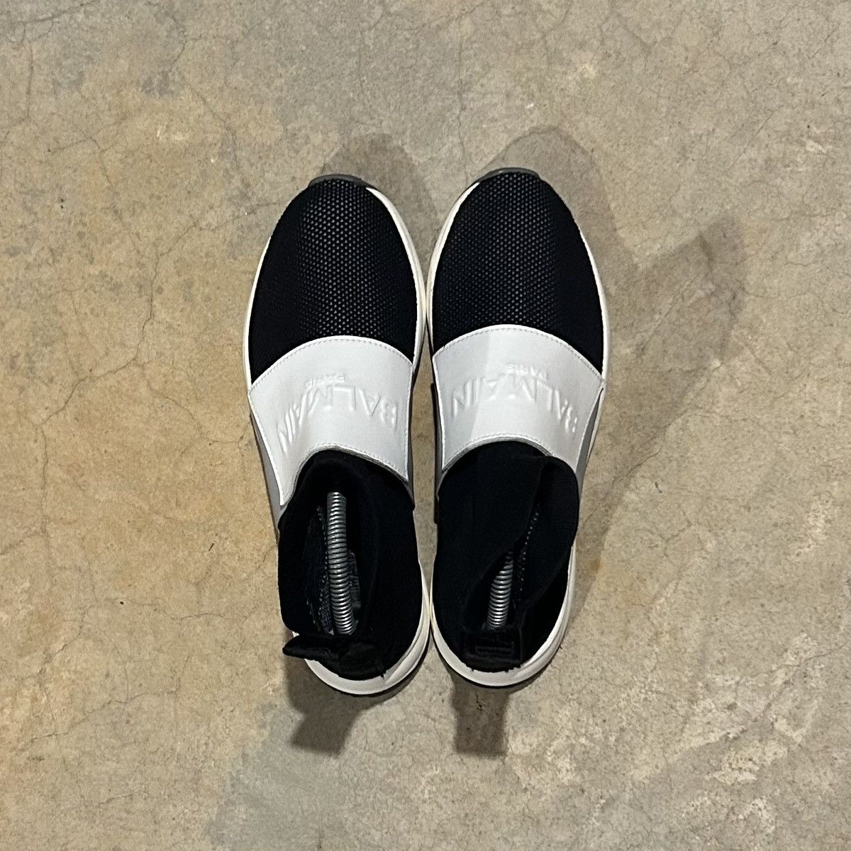 Balmain Balmain Cameron Knit High Top Sneakers US 8 Black/White Size US 8 / EU 41 - 14 Thumbnail
