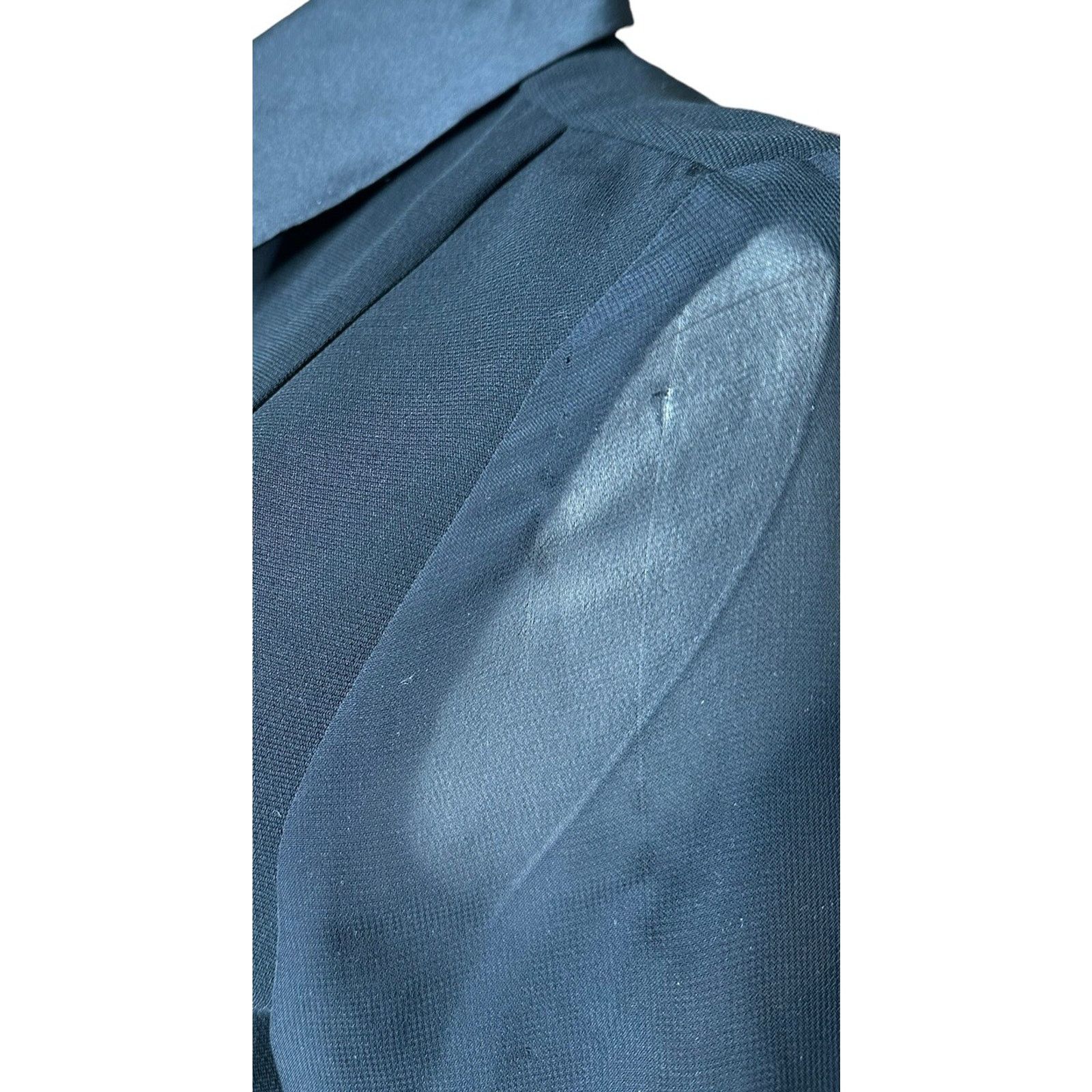 Other Jonathan Saunders Tuxedo Dress Black Chiffon Collared Size 5 Size XS / US 0-2 / IT 36-38 - 5 Thumbnail