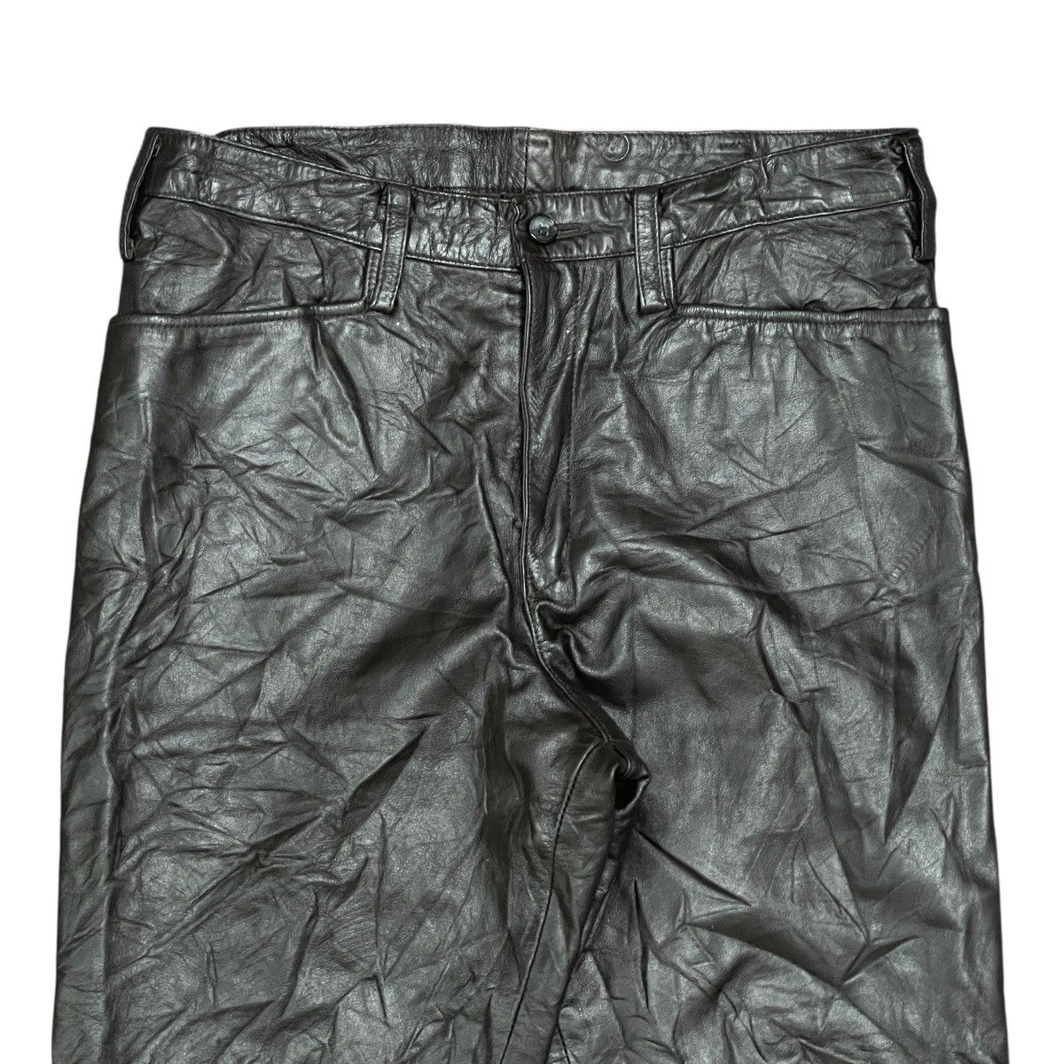 JUN MEN Vintage 90s Jun Men Genuine Cowhide Leather Pants, Size L Size US 30 / EU 46 - 2 Thumbnail