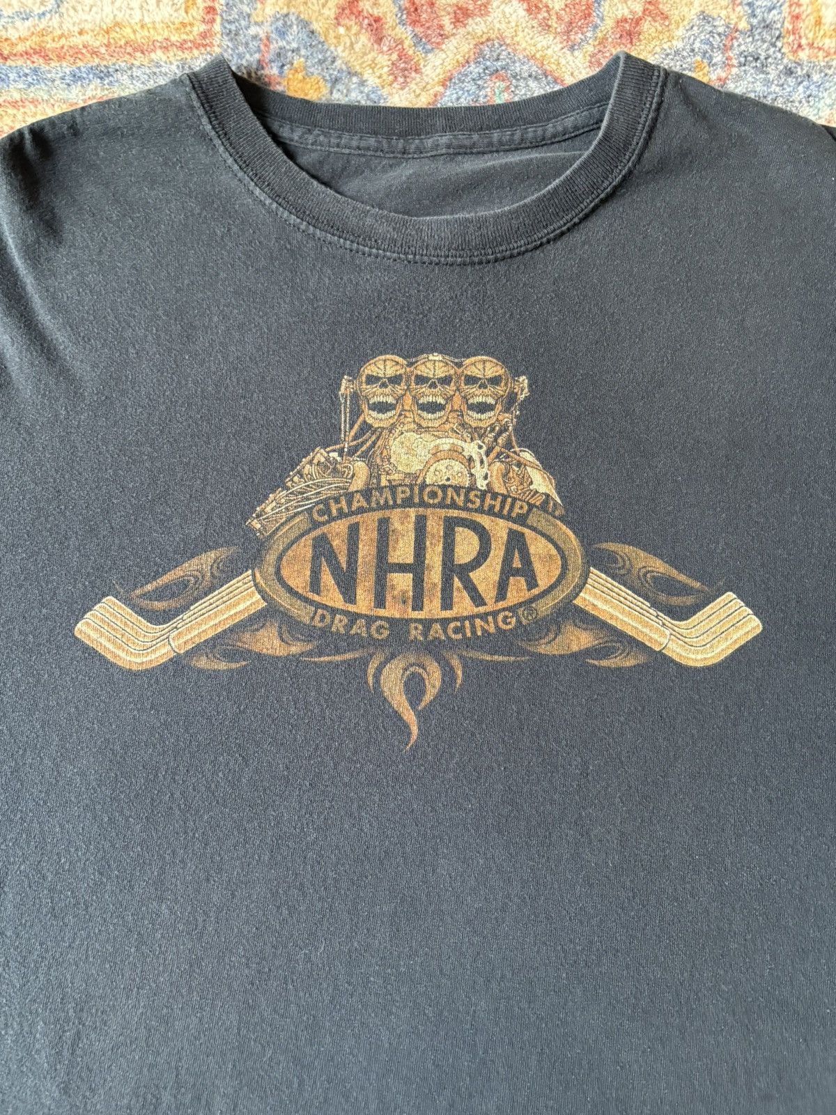 Vintage Vintage NHRA Racing Skulls T-shirt Size XL Size US XL / EU 56 / 4 - 4 Thumbnail