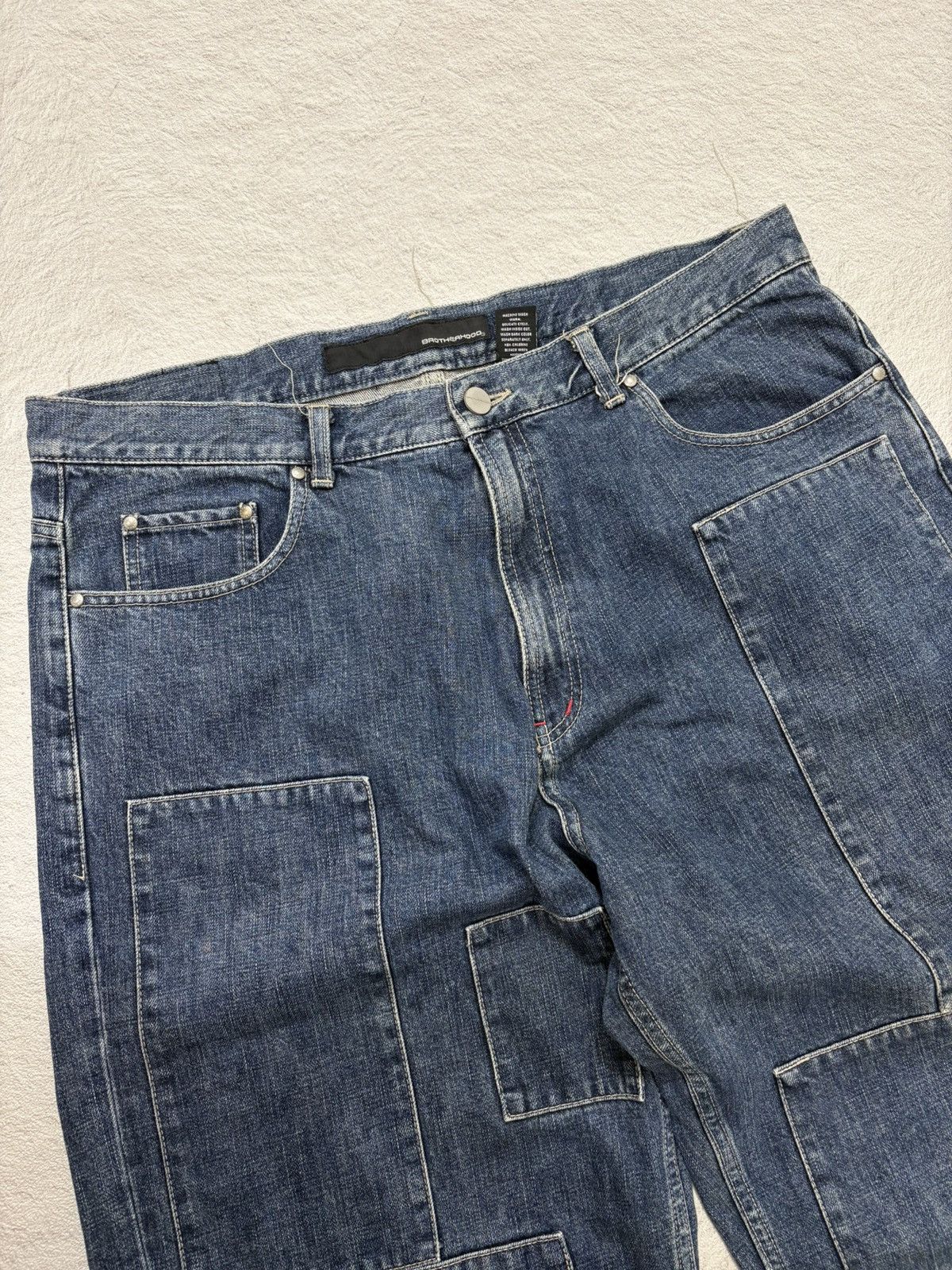 JNCO 2000s Brotherhood patchwork baggy denim y2k style Size US 38 / EU 54 - 5 Thumbnail