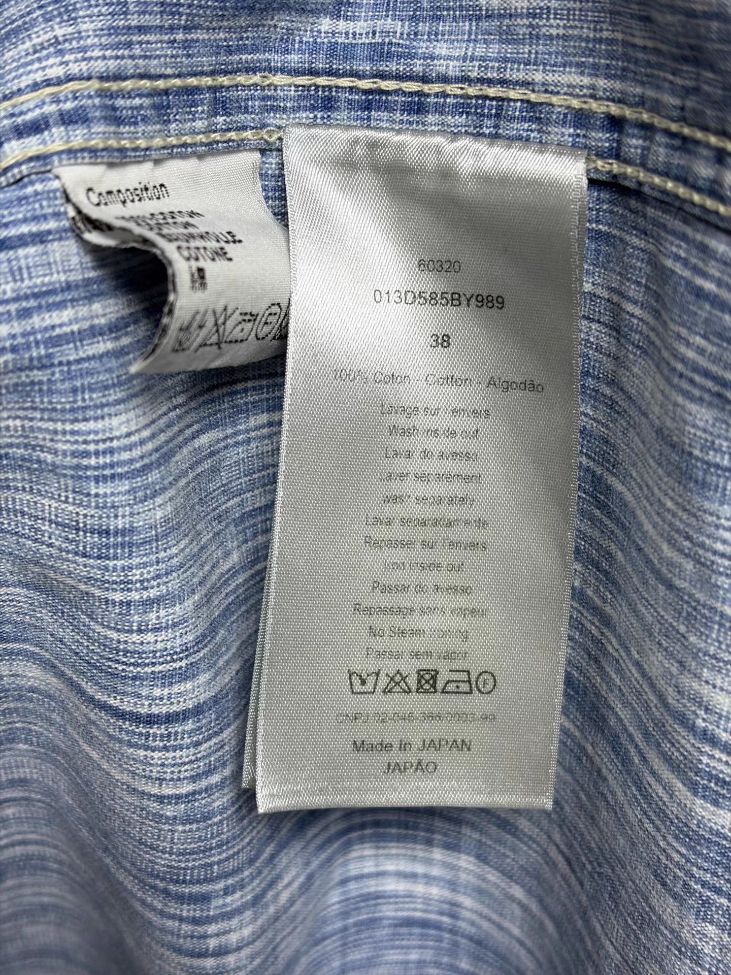 Dior Dior long-sleeve shirt 38 like new clean Japan made Size US M / EU 48-50 / 2 - 4 Thumbnail