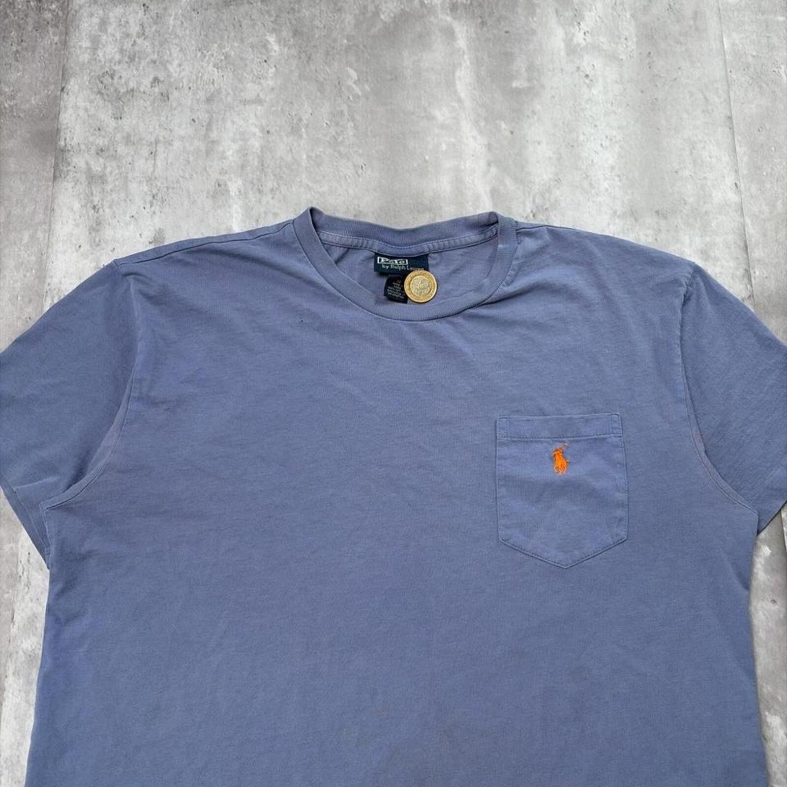 Polo Ralph Lauren Y2K Blue Polo Ralph Lauren Distressed Skater Pocket T-Shirt Size US M / EU 48-50 / 2 - 3 Thumbnail