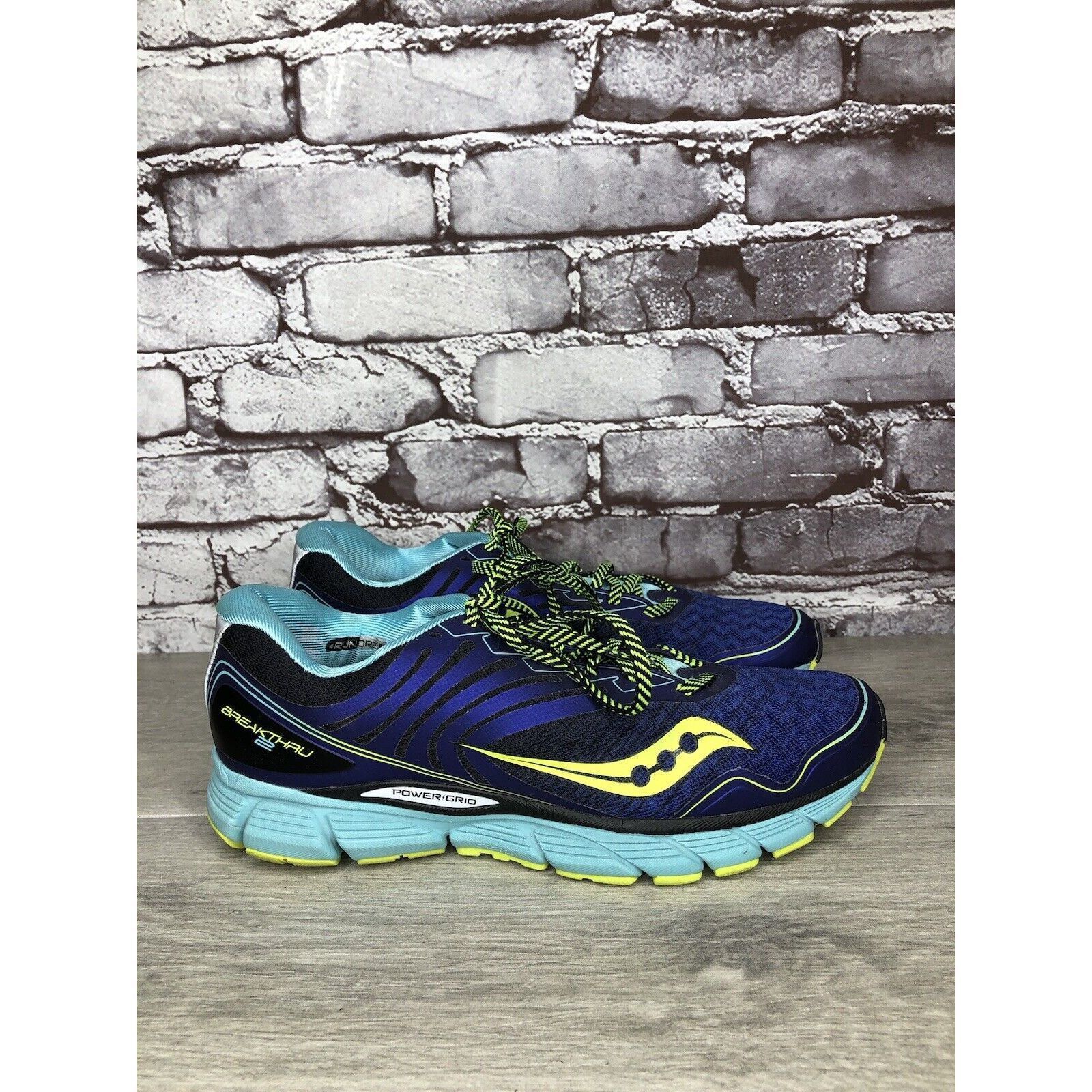 Saucony Saucony Breakthru 2 S10304-2 Purple Blue Yellow Running Shoe Size US 9.5 / IT 39.5 - 13 Thumbnail