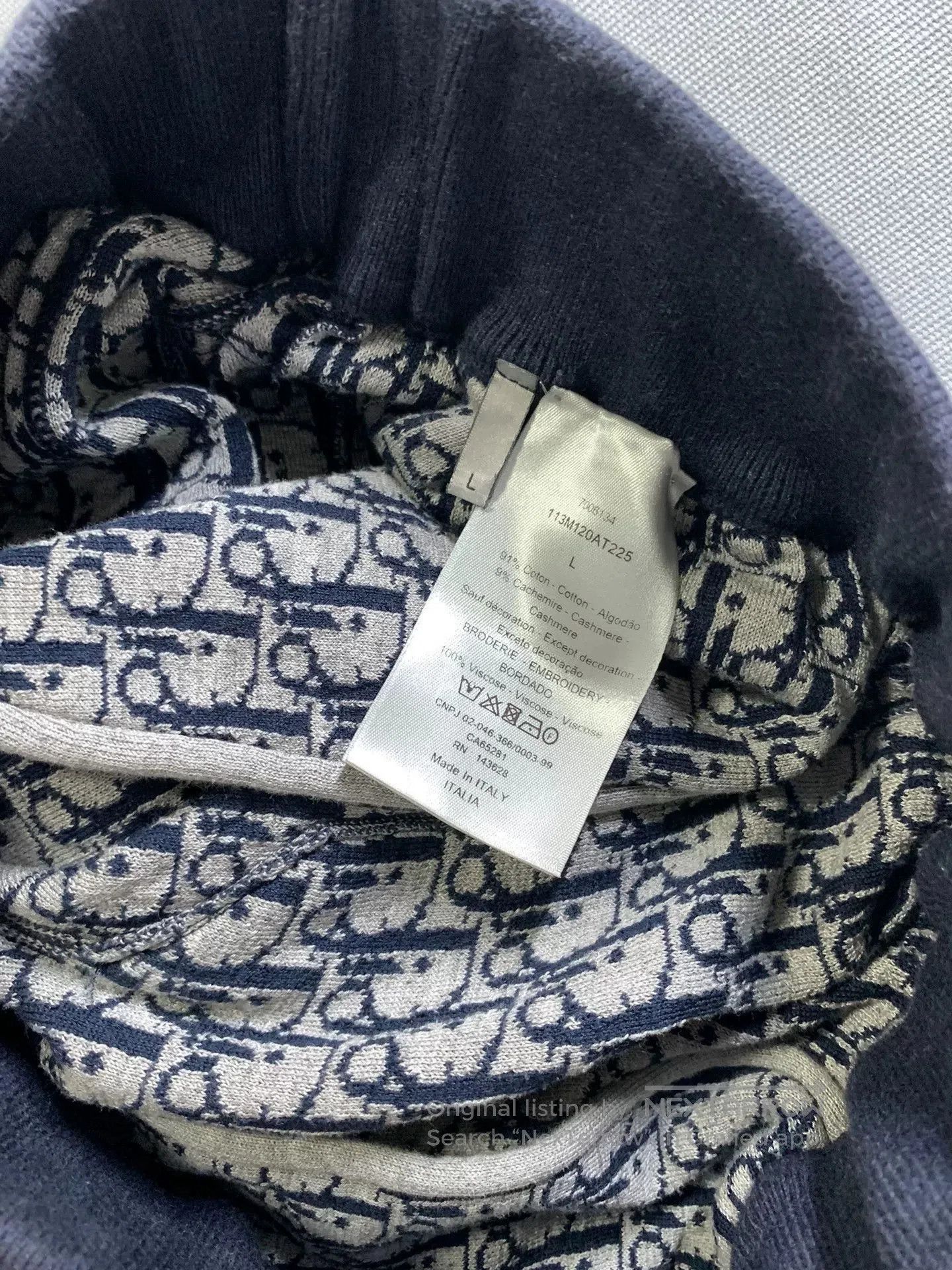 Dior Dior Embroidered Logo Cashmere Pants. Size US 34 / EU 50 - 4 Thumbnail