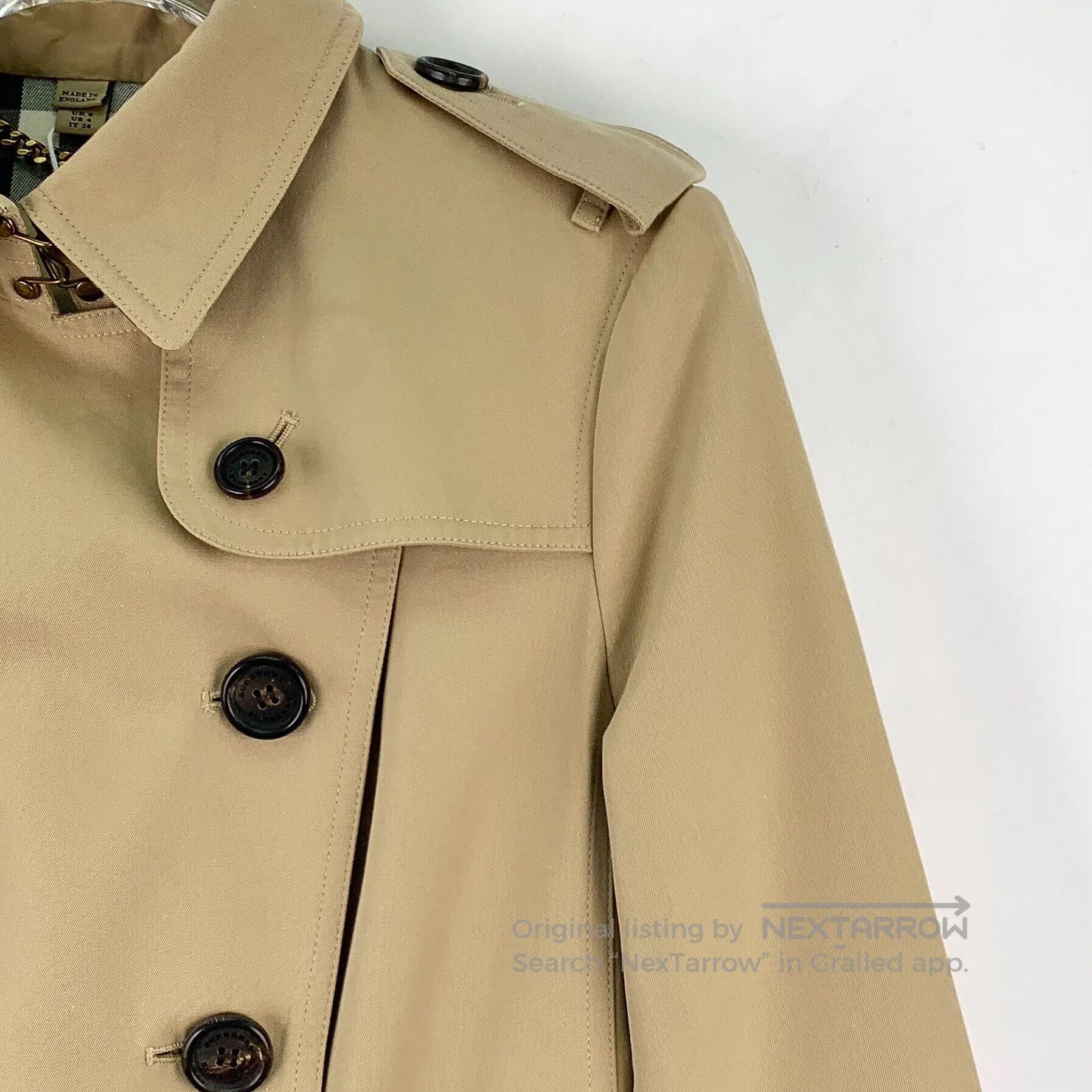 Burberry Burberry Brown Cotton Collar Double-breasted Long Sleeve B Size XS / US 0-2 / IT 36-38 - 3 Thumbnail