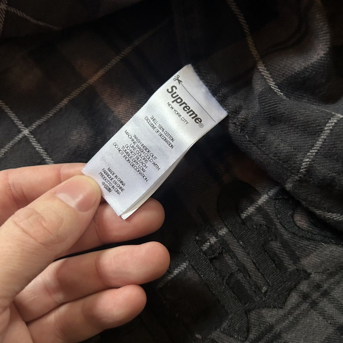Supreme 1973 THE EXORCiST TARTAN PLAiD FLANNEL SHiRT ACiD WASH BLACK Size US L / EU 52-54 / 3 - 10 Thumbnail