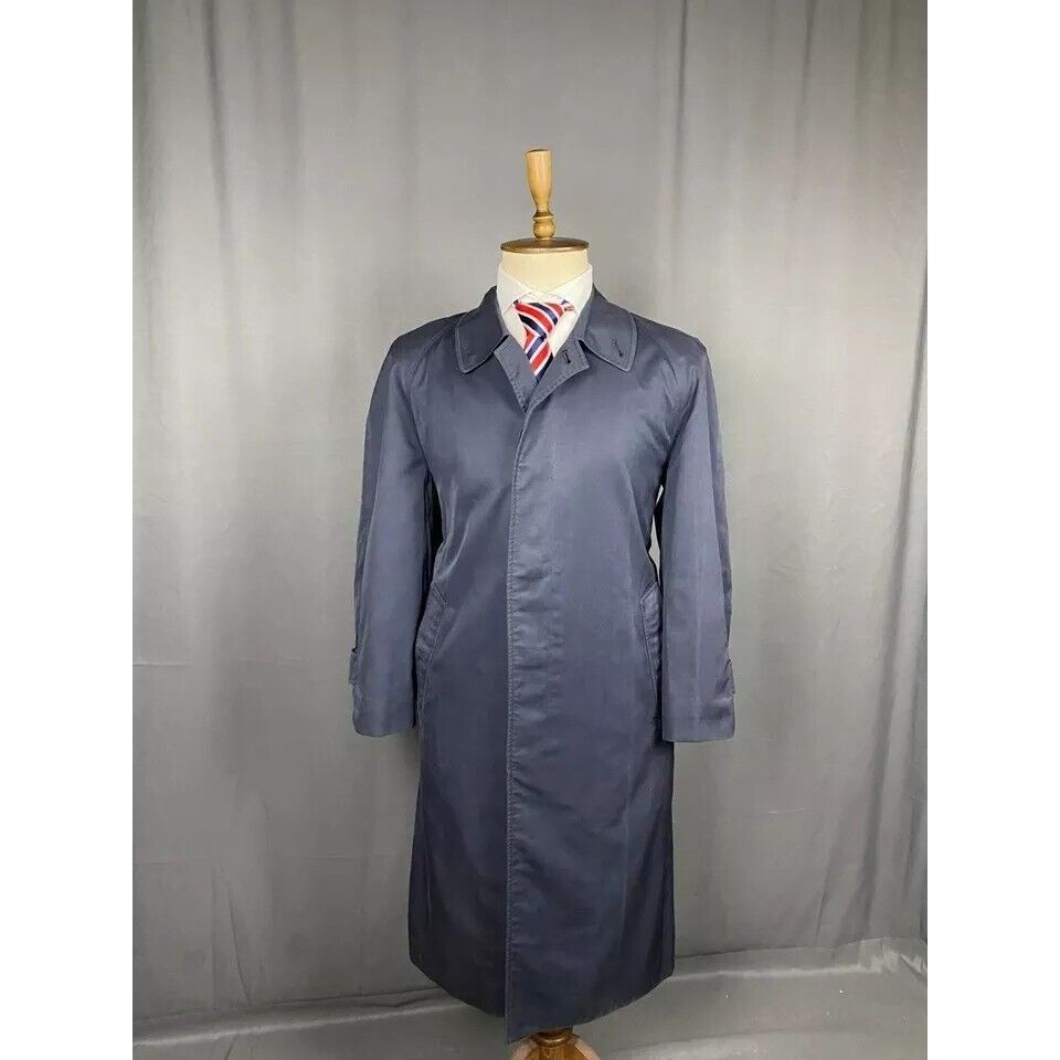Burberry Burberry Nova Check Lining Vintage Men's Blue Long Coat Size Size US S / EU 44-46 / 1 - 4 Thumbnail
