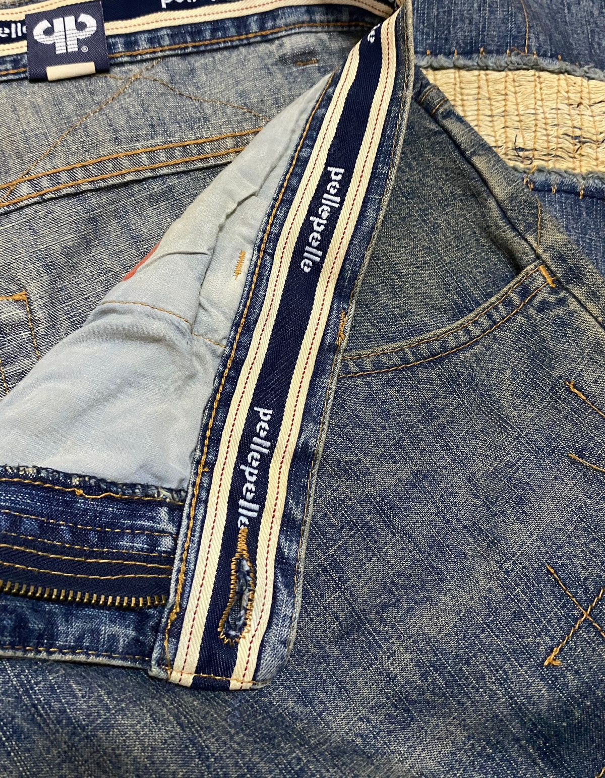 Pelle Pelle Rare Design Vintage Pelle Pelle Patchwork Baggy Jeans 2000s Size US 38 / EU 54 - 14 Thumbnail