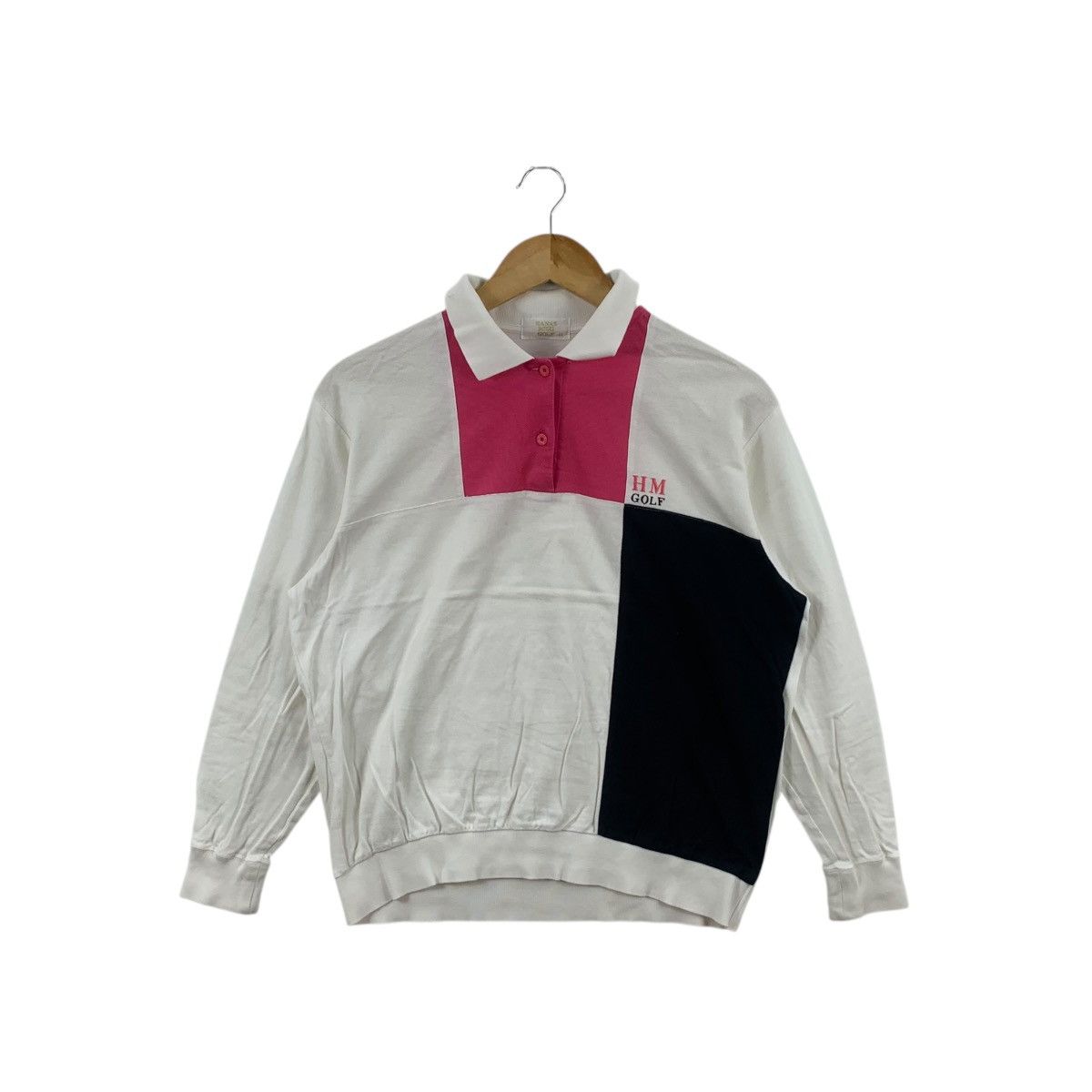 Hanae Mori Vintage HANAE MORI PARIS Golf Collection Polo Tee Shirt Top Size L / US 10 / IT 46 - 1 Thumbnail