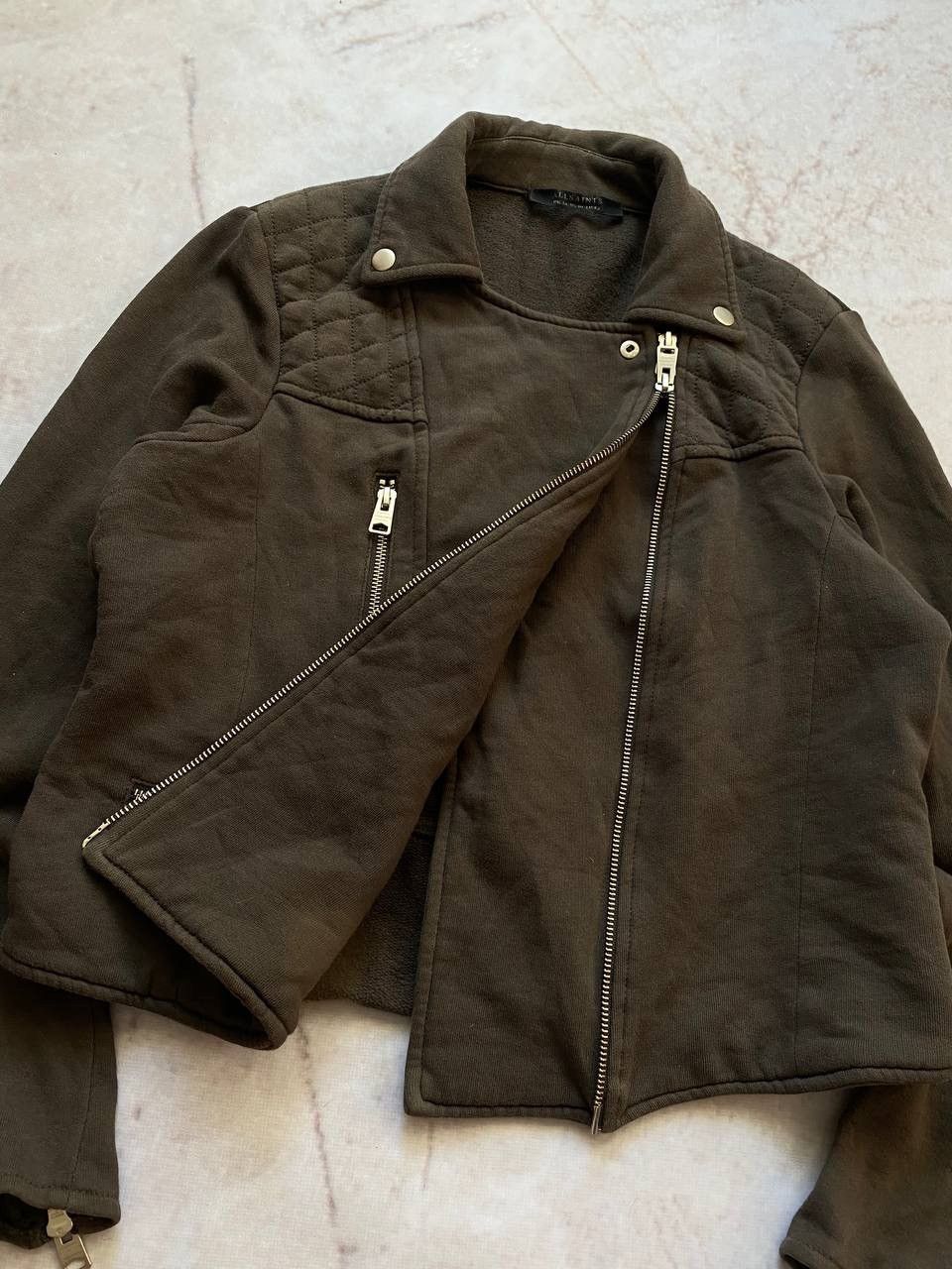 Allsaints × Vintage Luxury Allsaints Cotton Perfecto Jacket Size L / US 10 / IT 46 - 4 Thumbnail