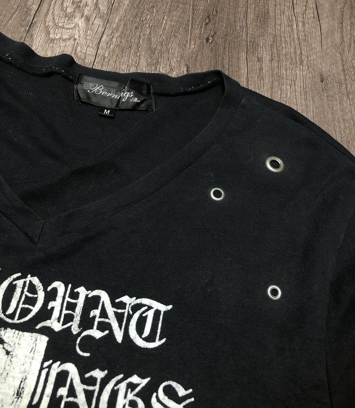 Japanese Brand Bernings Sho Black Label V Stitch Long Sleeve Tee Shirt Size US M / EU 48-50 / 2 - 13 Thumbnail