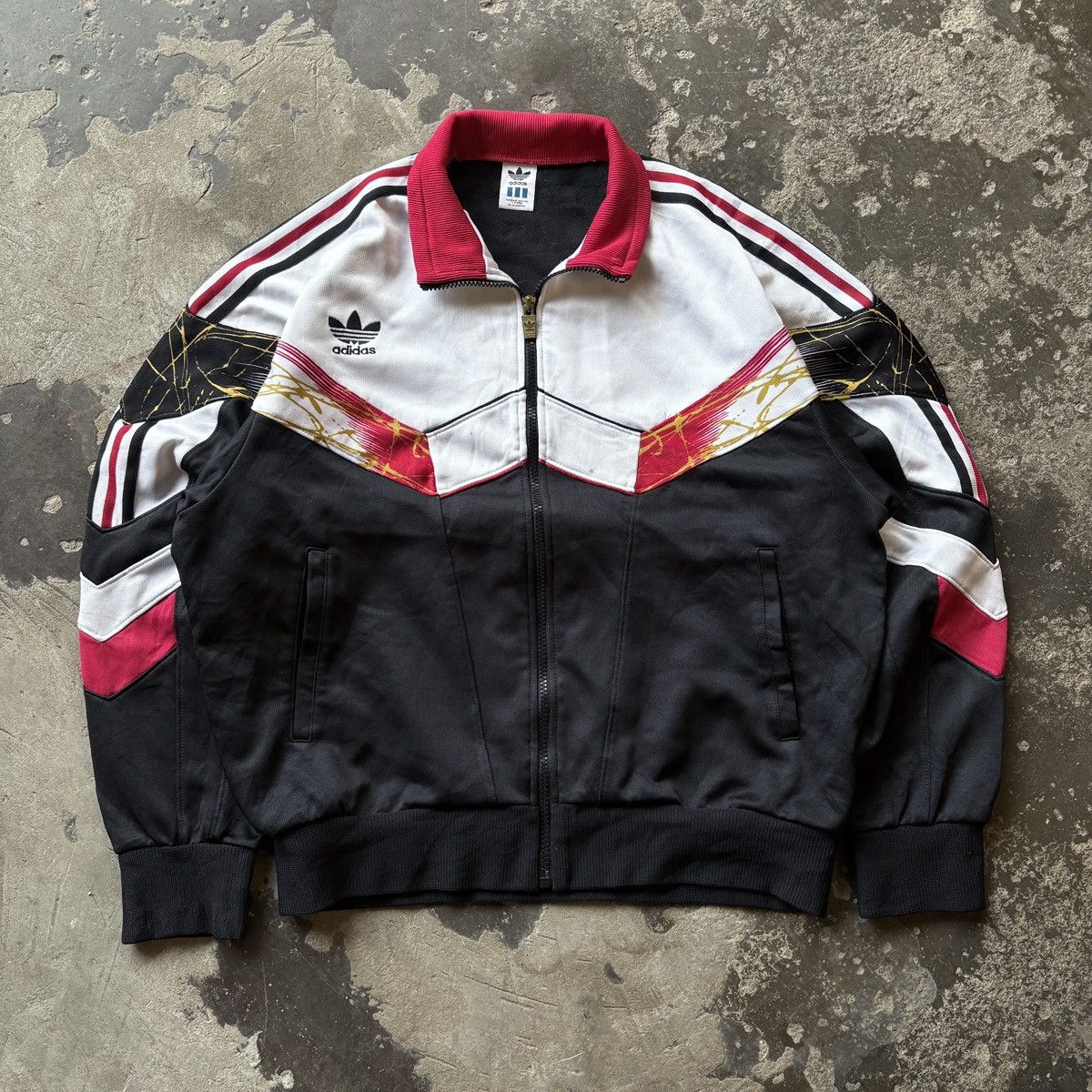 Y2K ADIDAS Zip Up Track Jacket (XS) - Imber Vintage