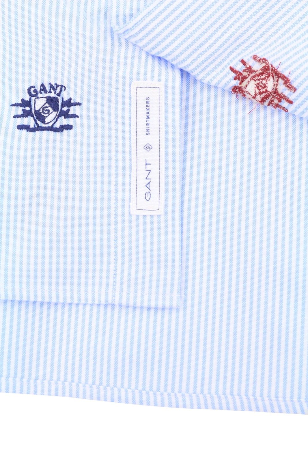 Gant REL EMB CREST OXFORD S Capri Blue Embroidered Shirt 87513 Size US S / EU 44-46 / 1 - 7 Thumbnail