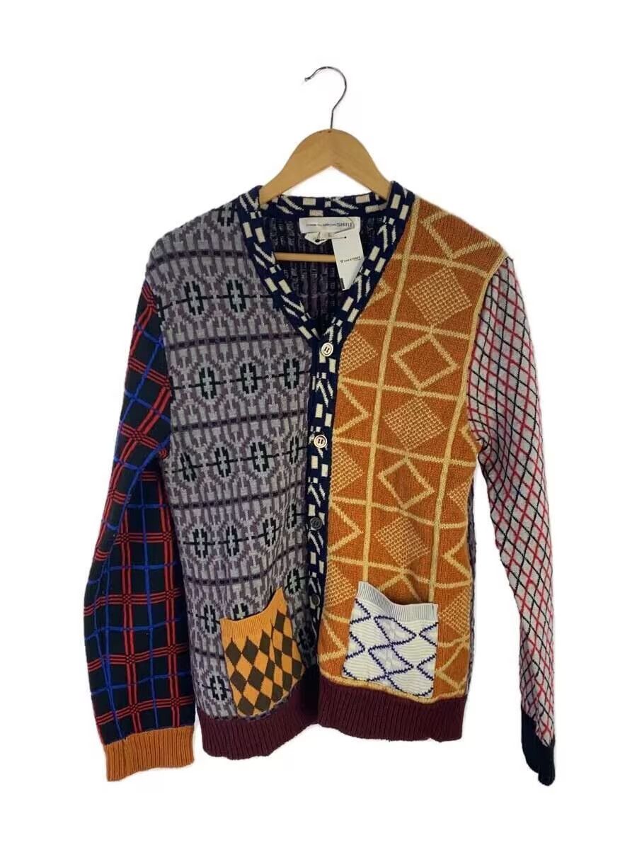 Comme des Garcons × Comme des Garcons SHIRT Panel Wool Knit Cardigan Size US L / EU 52-54 / 3 - 1 Thumbnail