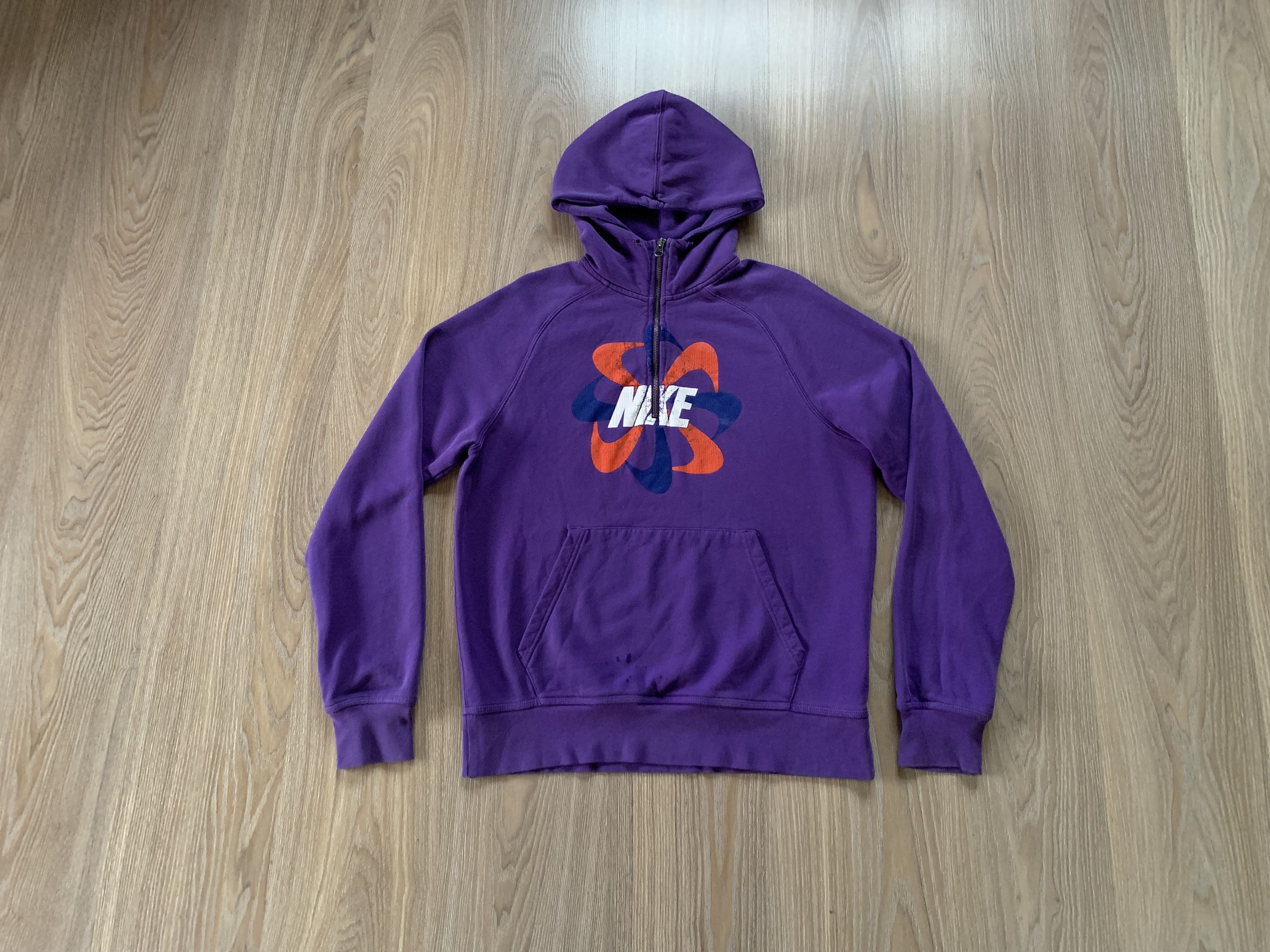 Nike × Vintage Vintage Nike Track & Field Multi Swoosh Hoodie Size US M / EU 48-50 / 2 - 1 Thumbnail