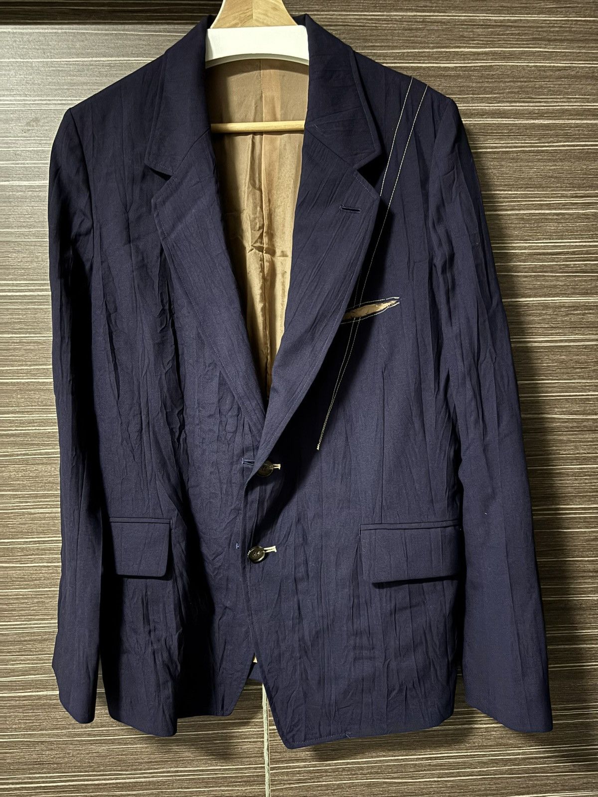 Bed j.w. Ford Bed J W Ford Blue Purple Polyester Wool Blazer Size US S / EU 44-46 / 1 - 1 Thumbnail