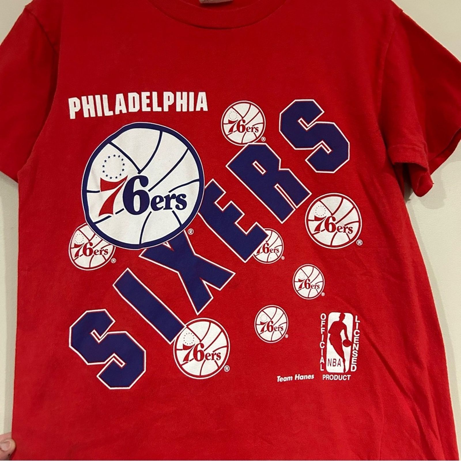 Hanes Vintage Philadelphia 76ers Basketball Shirt Size US S / EU 44-46 / 1 - 2 Thumbnail