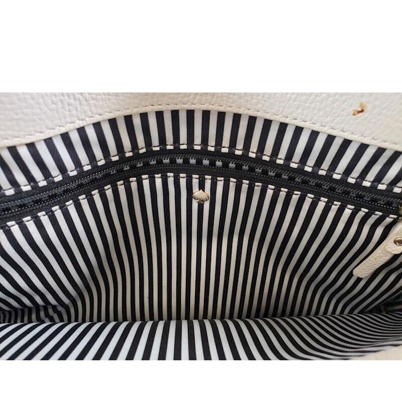 Kate Spade Kate Spade White & Beige Henderson Street Leather Satchel Size ONE SIZE - 7 Thumbnail