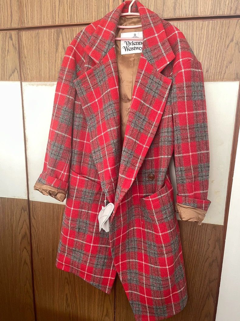 Other Vivienne Westwood A red checkered coat Size L / US 10 / IT 46 - 2 Thumbnail