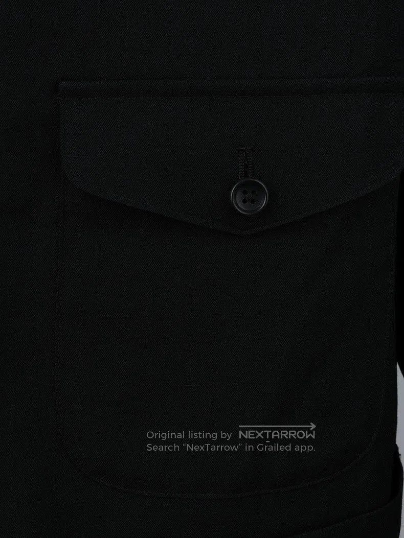 Yohji Yamamoto YOHJI YAMAMOTO Black Wool Coat. Size US XS / EU 42 / 0 - 6 Thumbnail