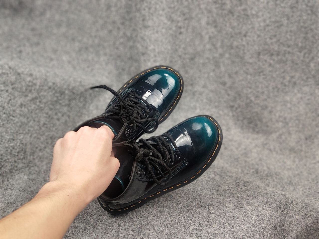 Dr. Martens Dr.Martens 1460 Vegan gradient patent leather Combat Boots Size US 5 / IT 35 - 16 Thumbnail