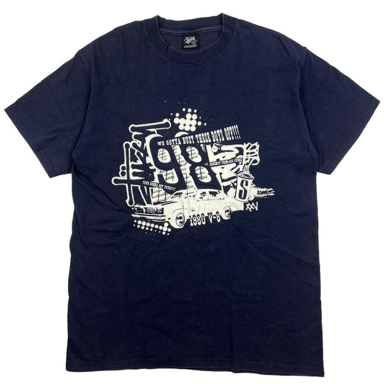 Streetwear × Stussy Stussy Honolulu Exclusive Navy Blue T-Shirt Sz