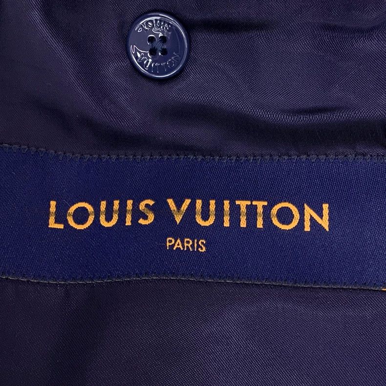 Louis Vuitton Louis Vuitton 22 dark blue checkerboard wool suits Size 54R - 7 Thumbnail