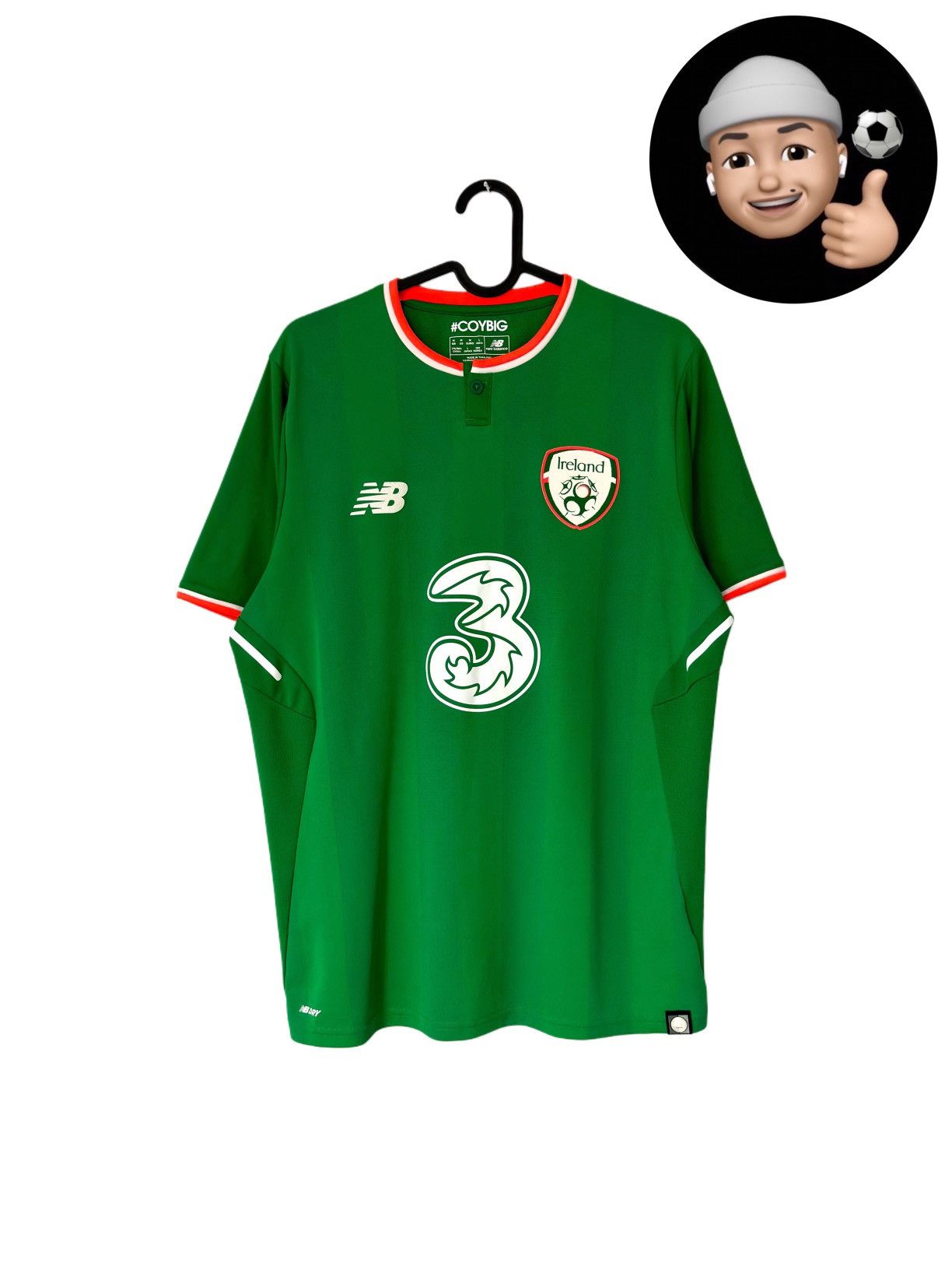 New Balance 2017 2018 Ireland National New Balance Home Soccer Jersey Size US M / EU 48-50 / 2 - 1 Thumbnail