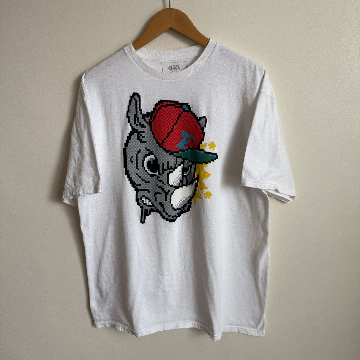 Ecko Unltd. × Vintage Ecko Unltd Rhino Pixel Art Graphic T-Shirt Size XL Size US XL / EU 56 / 4 - 2 Thumbnail